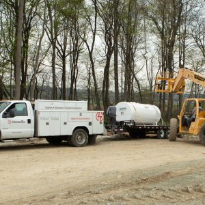 Setting Fuel Tanks at Stoltzfus Forest Products